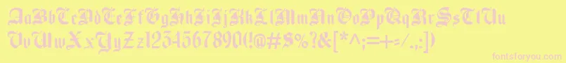 BeckettKanzlei Font – Pink Fonts on Yellow Background