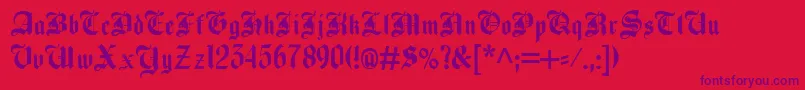 BeckettKanzlei Font – Purple Fonts on Red Background