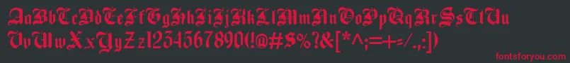 BeckettKanzlei Font – Red Fonts on Black Background
