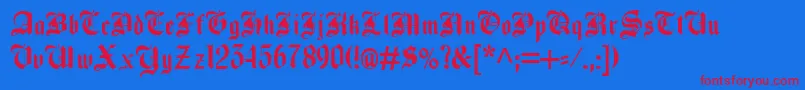 BeckettKanzlei Font – Red Fonts on Blue Background