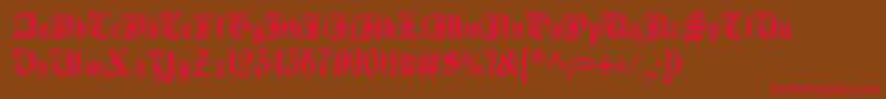 BeckettKanzlei Font – Red Fonts on Brown Background