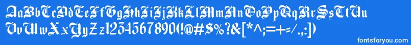 BeckettKanzlei Font – White Fonts on Blue Background