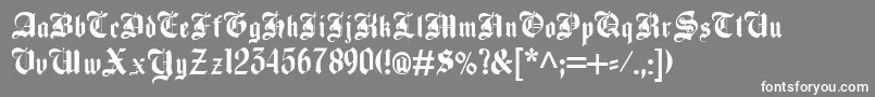 フォントBeckettKanzlei – 灰色の背景に白い文字