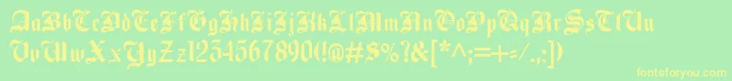 BeckettKanzlei Font – Yellow Fonts on Green Background