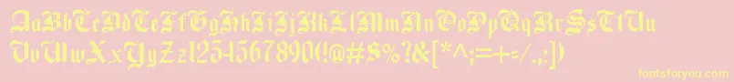 BeckettKanzlei Font – Yellow Fonts on Pink Background