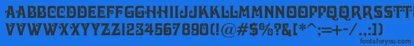 Davidac Font – Black Fonts on Blue Background