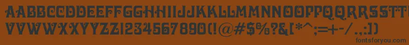 Davidac Font – Black Fonts on Brown Background