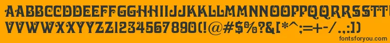 Davidac Font – Black Fonts on Orange Background