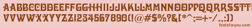 Davidac Font – Brown Fonts on Pink Background