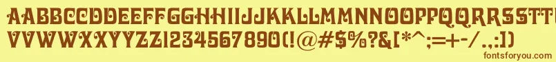 Davidac Font – Brown Fonts on Yellow Background