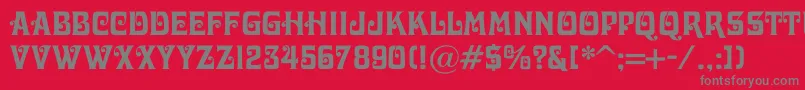 Davidac Font – Gray Fonts on Red Background