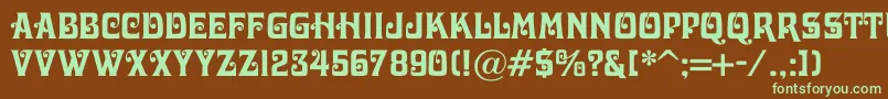 Davidac Font – Green Fonts on Brown Background