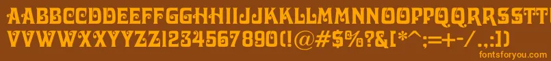 Davidac Font – Orange Fonts on Brown Background