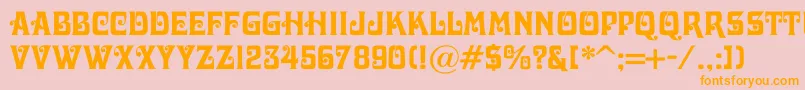 More about Davidac Font Davidac Font – Orange Fonts on Pink Background