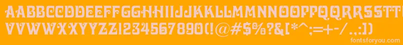 Davidac-fontti – vaaleanpunaiset fontit oranssilla taustalla