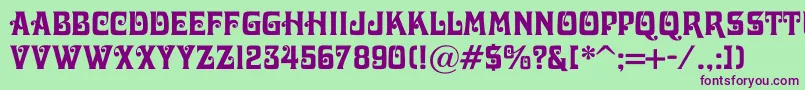 Davidac Font – Purple Fonts on Green Background