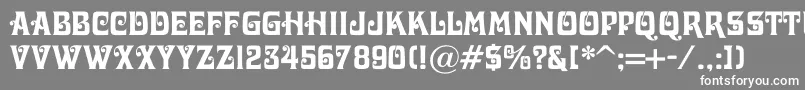 フォントDavidac – 灰色の背景に白い文字