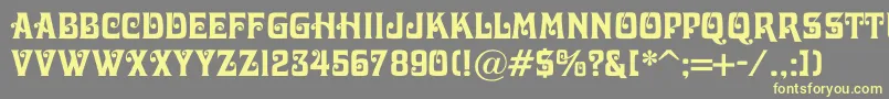 Davidac Font – Yellow Fonts on Gray Background