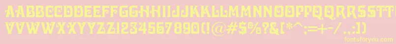Davidac Font – Yellow Fonts on Pink Background