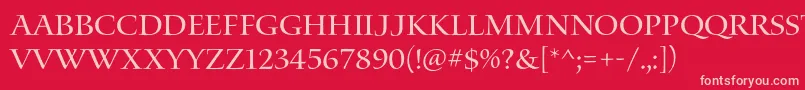 WaterstitlingproRg Font – Pink Fonts on Red Background