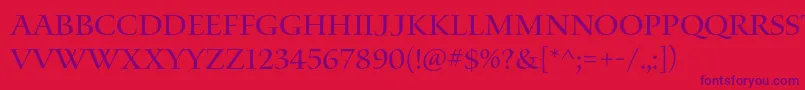 WaterstitlingproRg Font – Purple Fonts on Red Background