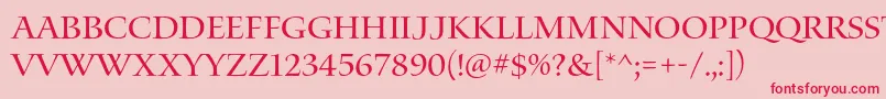WaterstitlingproRg Font – Red Fonts on Pink Background
