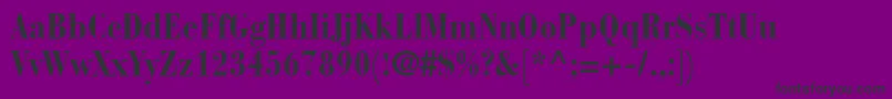 BauerBodoniBoldCondensed Font – Black Fonts on Purple Background