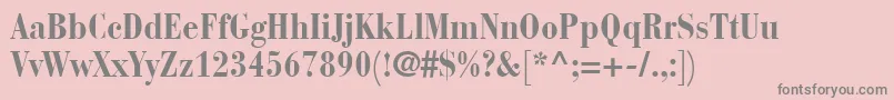 BauerBodoniBoldCondensed Font – Gray Fonts on Pink Background