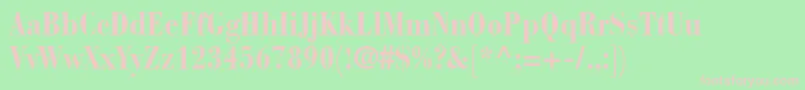 BauerBodoniBoldCondensed Font – Pink Fonts on Green Background