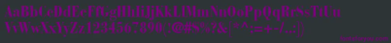 BauerBodoniBoldCondensed Font – Purple Fonts on Black Background