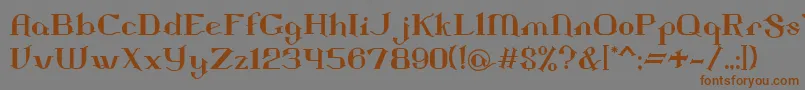 Landon Font – Brown Fonts on Gray Background