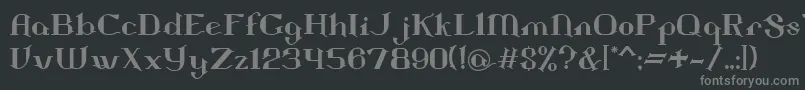 Landon Font – Gray Fonts on Black Background