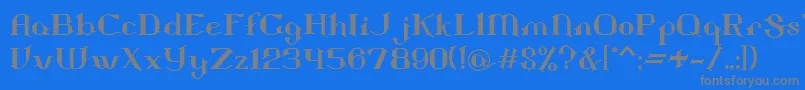 Landon Font – Gray Fonts on Blue Background
