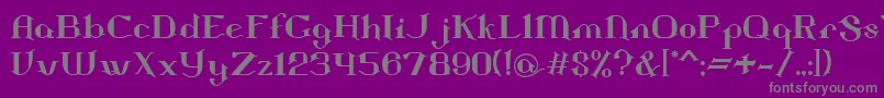 Landon Font – Gray Fonts on Purple Background