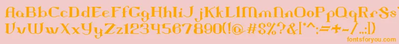 Landon Font – Orange Fonts on Pink Background