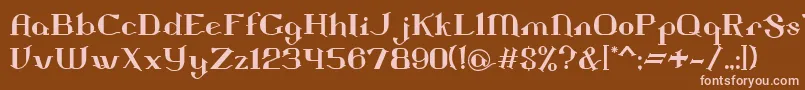 Landon Font – Pink Fonts on Brown Background