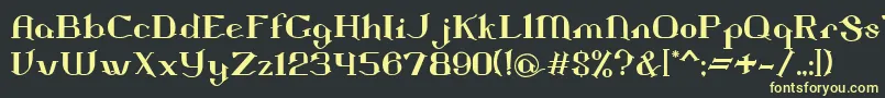 Landon Font – Yellow Fonts on Black Background