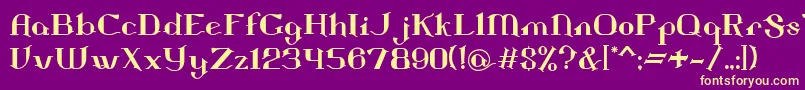 Landon Font – Yellow Fonts on Purple Background