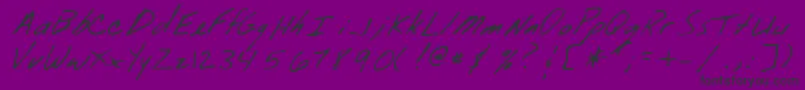 WendleRegular Font – Black Fonts on Purple Background