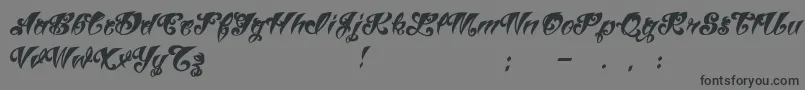 VtcTattooscriptthree-Schriftart – Schwarze Schriften auf grauem Hintergrund