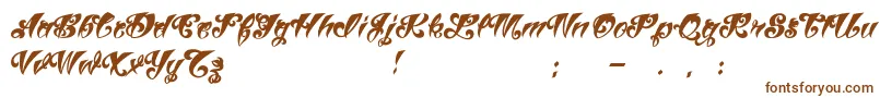Шрифт VtcTattooscriptthree – коричневые шрифты на белом фоне