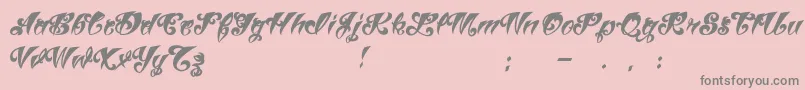 fuente VtcTattooscriptthree – Fuentes Grises Sobre Fondo Rosa