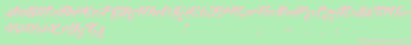 fuente VtcTattooscriptthree – Fuentes Rosadas Sobre Fondo Verde