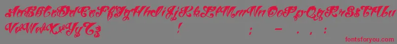 VtcTattooscriptthree-Schriftart – Rote Schriften auf grauem Hintergrund