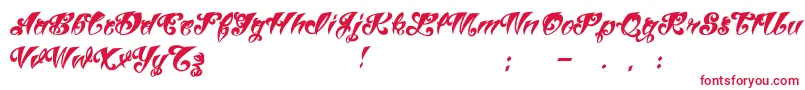 フォントVtcTattooscriptthree – 赤い文字