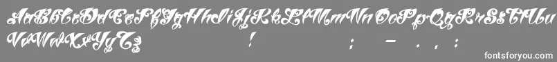 VtcTattooscriptthree Font – White Fonts on Gray Background