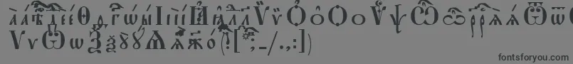 StarouspenskayaUcsSpacedout Font – Black Fonts on Gray Background
