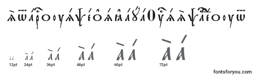 Размеры шрифта StarouspenskayaUcsSpacedout