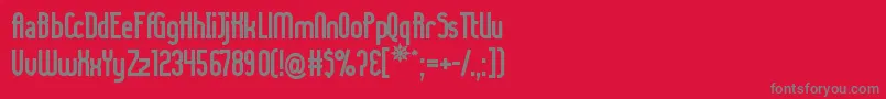 フォントLadyib – 赤い背景に灰色の文字