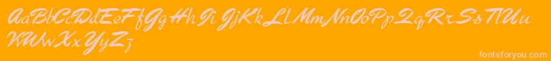 Arresto Font – Pink Fonts on Orange Background